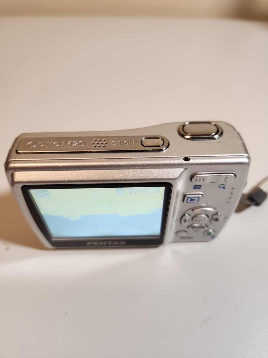 Pentax Optio M20 7.0MP 3x Zoom Digital Camera Digicam Silver Test