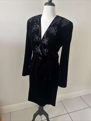 Vtg Climax by Karen Okada for David Howard Fitted Blazer Suit. Sz 11/12.