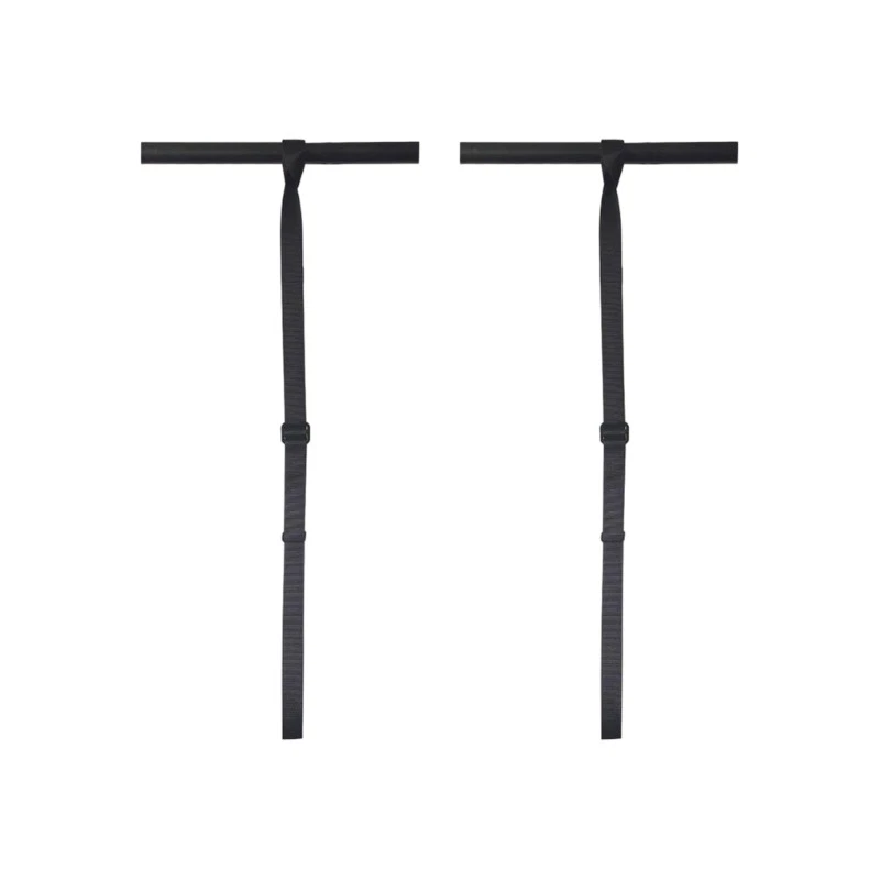 2Pcs Adjustable Barbell Rack Attachments Suspension Strap Easy to Install