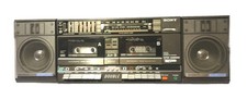 Vintage Sony CFS-W600 Boombox Dual Cassette AM/FM Radio EQ Detachable Speakers