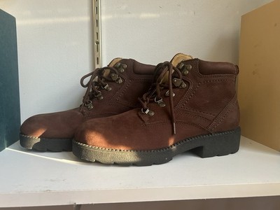 Thom McAn Dark Brown Leather Upper Lace Up Boots Size 8