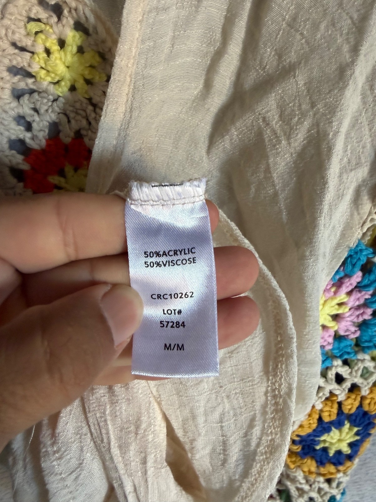 Elan Top Womens Medium Floral Crochet Boho Front Tie Babydoll Y2K Hippie Flutter