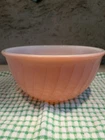 VTG Anchor Hocking Fire-King Large Pink Rainbow Swirl Mixing Bowl 9” EUC