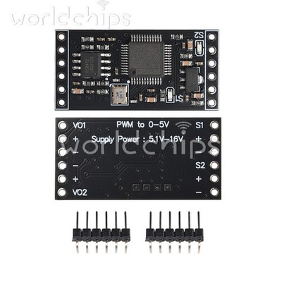 DC5-12V DAC Model Aircraft Receiver PWM Signal to 0-5V Analog Voltage High-speed