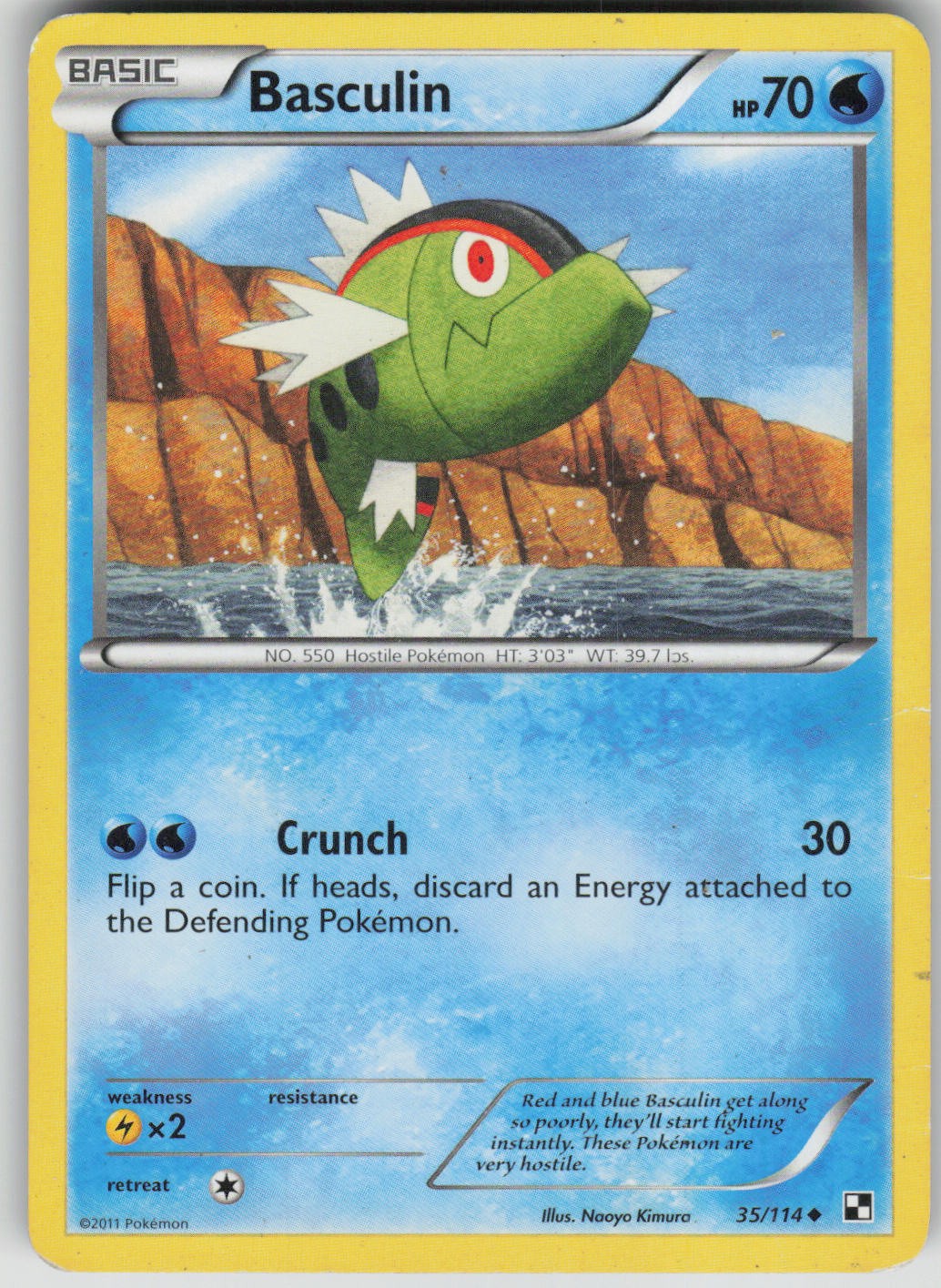 Pokemon TCG Basculin Uncommon Black and White 35/114