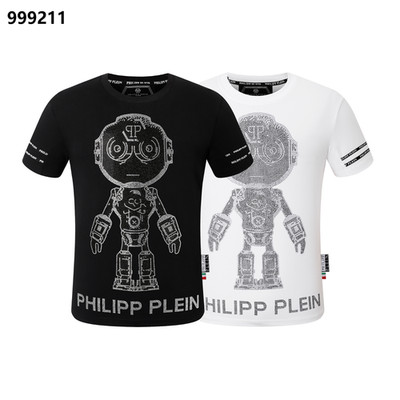 NWT Philipp Plein Animal Diamond Emblem Black/White Merino T-shirt