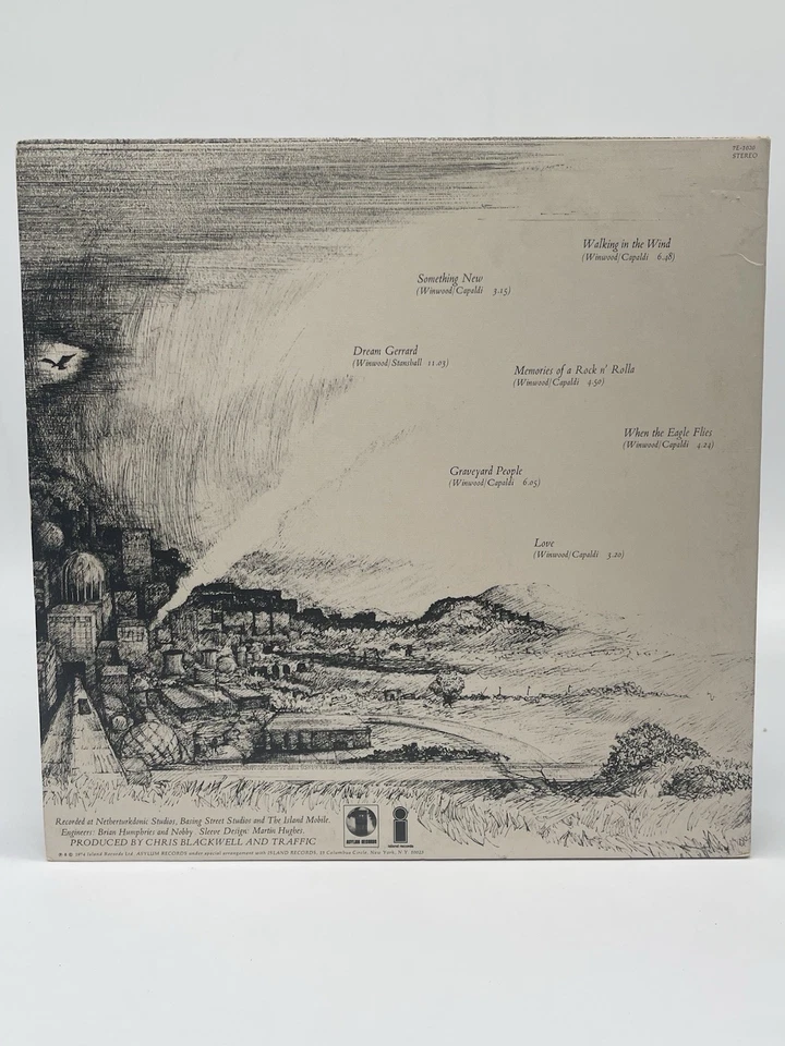 TRAFFIC WHEN THE EAGLE FLIES 12" LP VG+ VINYL RECORD ASYLUM 1974 - Image 2 of 4