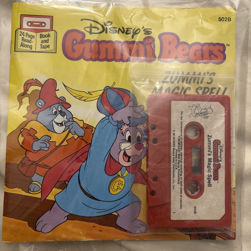 Vintage Walt Disney Gummi Bears Read Along Storyteller Book & Cassette