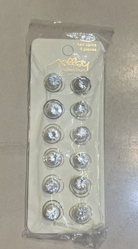 Aslley 12 Pcs Bridal Gem Spin Hair Pins Swirl Hair Twists Coils Wedding - 第 2/4 張圖片