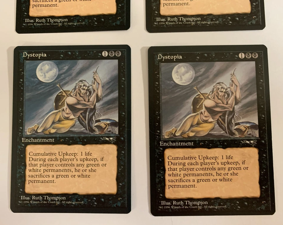 Magic the Gathering: Alliances (1996): Dystopia x 4, NM condition/never played - Image 3 of 4