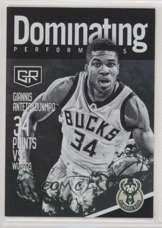 2016 Panini Grand Reserve Dominating Performances Giannis Antetokounmpo #16 y8a