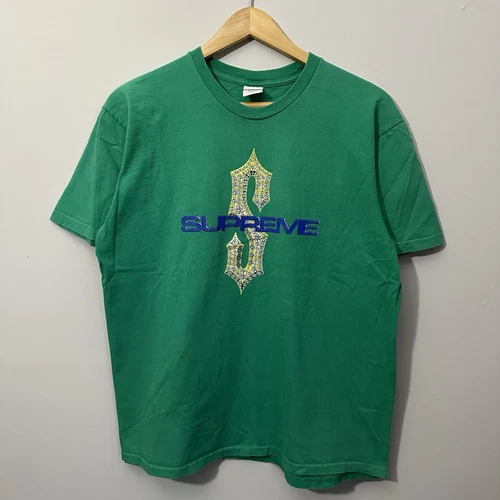 T shirt Supreme Diamonds vert SS 2018 homme taille L