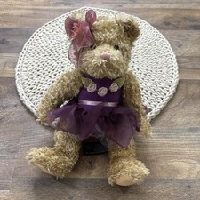 Russ Angelique Fairy Teddy Bear Plush in Purple Dress 10  Stuffed Animal