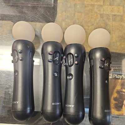 Sony PlayStation Move Motion Controller - Black FOR PS3 lot of 4