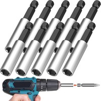 "10 StüCk Bithalter Magnetisch 60Mm Bit VerläNgerung 1/4\" Magnet Bithalter"
