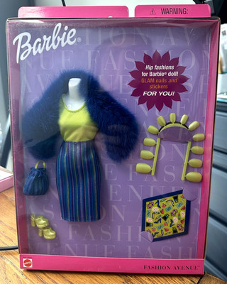 Barbie Fashion Avenue Watermelon Dress 1999 #25833 NIB Vintage NRFB Glam Nails