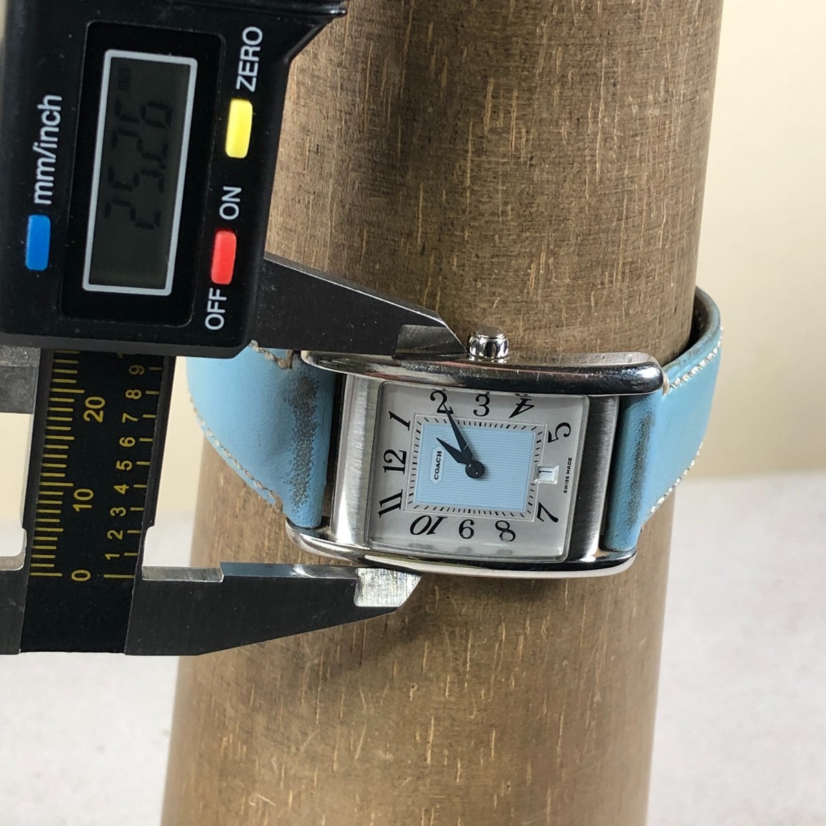 Coach Stainless Steel Light Blue and White Leather Rectangle Watch Coach Stainless Steel Light Blue Dial Women main image 4