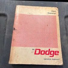 1966 Dodge Dart Coronet Shop Manual Original Service Book