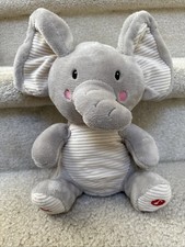 Spark Peek-A-Boo Grey Elephant Plush Toy for Infants Kids Baby Animated Singing