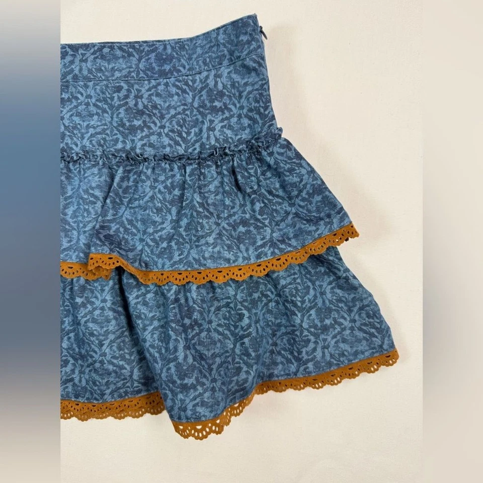 Minifalda de otoño de vaquera costera occidental con volantes Sofía de LUCKY BRAND para niñas talla 14 Foto 3 de 4