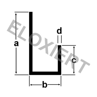 Alu U-Profil 35x15,7x15x1,2mm ELOXIERT 1m Aluminium