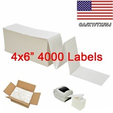 Fanfold 4x6" Direct Thermal Shipping Labels 4000 Labels For Rollo Zebra Printer