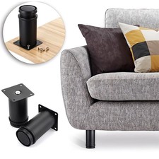 Adjustable Furniture Feet - 4PCS Metal Replacement Legs for Sofa, Table & Chairs