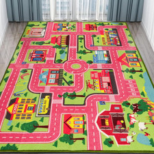 Kids City Road Play Mat Rug Traffic Carpet Toy Car Track Educational Playroom