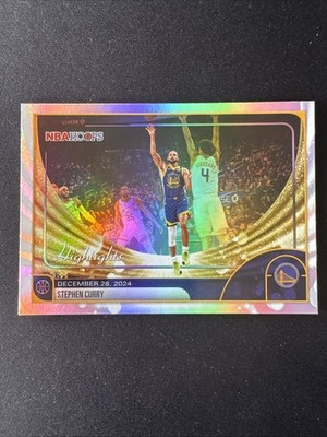 Stephen Curry 2025/26 Topps NBA Hoops #261 Highlights Golden State Warriors 0805