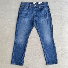Lucky Brand 121 Slim Straight Mens Jeans 36x30 Medium Wash Blue Denim