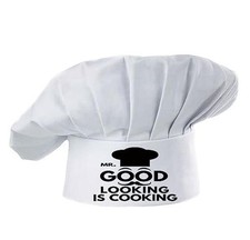 Funny Chef Hat Baker Costume Gifts for White Mr. Good Looking is Cooking
