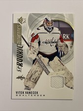2020-21 UD SP Hockey Vitek Vanecek Rookie Authentics  Relic Memorabilia RC
