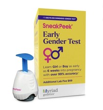 Myriad SneakPeek  Brand 6-Week Early Gender Test Kit - over 99 Accurate - New