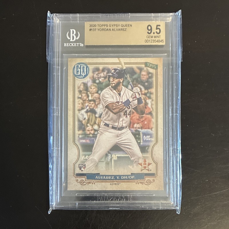 Topps 2020 Gypsy Queen Yordan Alvarez Rookie #137 Astros BGS 9.5