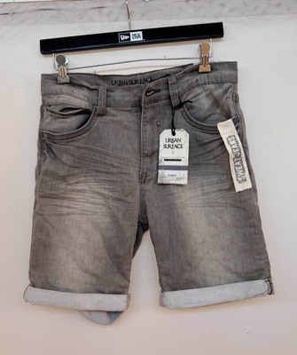 Urban Surface 5-pocket Short Herren kurze Jeans Hose grau Größe 29