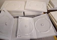 WHITE DBL Standard DVD/Media Storage 2 DISC Case 14mm BUY 2 SAVE MORE 