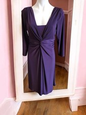 CHAPS   Faux Wrap  Stretch Dress  Purple Large 💜 