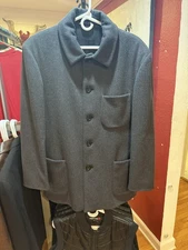 “Armani Collezioni Men’s Wool Jacket Made in Italy Gray 3-Pocket Size 50”