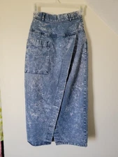 VTG 80's 90's My Michelle Acid Wash Pencil Skirt Hi Waist Nice!
