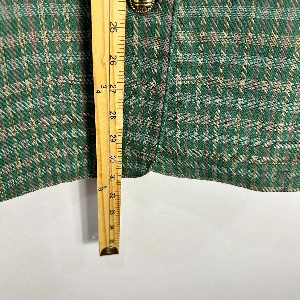 Blazer Vintage Maggie Lawrence 14/16W Verde Pata de Gallo Cuadros Preppy Dinero Antiguo Foto 4 de 4