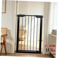 36" Extra Tall Narrow Baby Gate for Doorways, 22.8" 22.8-25.5"W, 36"H Black