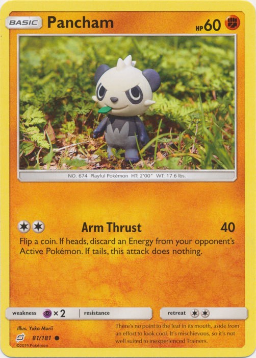 Pokemon Pancham - 81/181 - Common NM-Mint Team Up