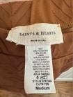 Rodeo Quincy Saints & Hearts Women’s Brown Chevron Sheer Flared Pull-On Pants M — photo 2
