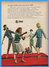 1967 AT&T Bell System Communication Bobby Brooks Designer 200% Increase Print Ad