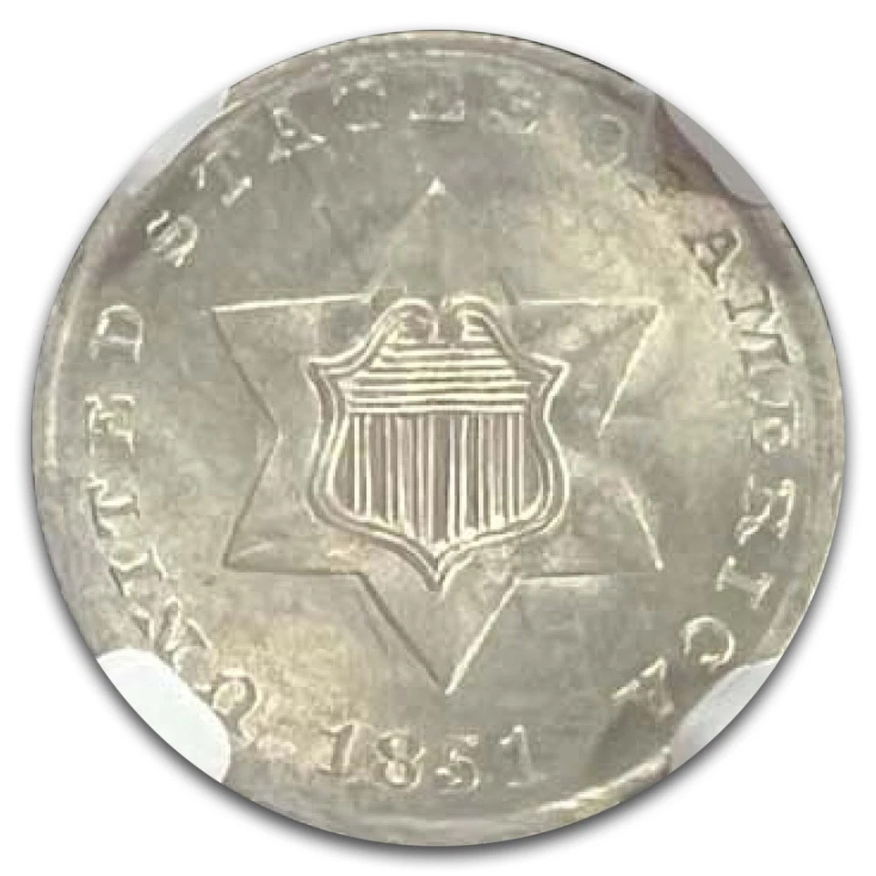 1851 Three Cent Silver MS-67 NGC - Image 2 of 3