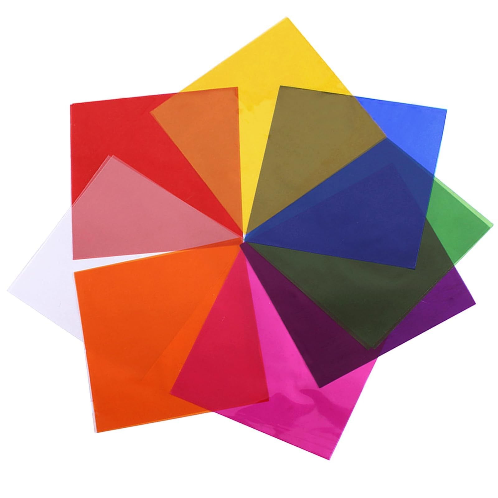 Colored Cellophane Sheets 160pcs, 7.5x7.5 Inch 1 count (Pack of 160), Multi