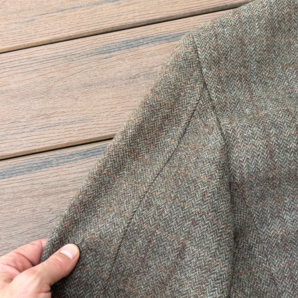 Calça polo vintage Ralph Lauren 3 peças terno de tweed colete espinha de peixe EUA 70s 80s - Imagem 4 de 4