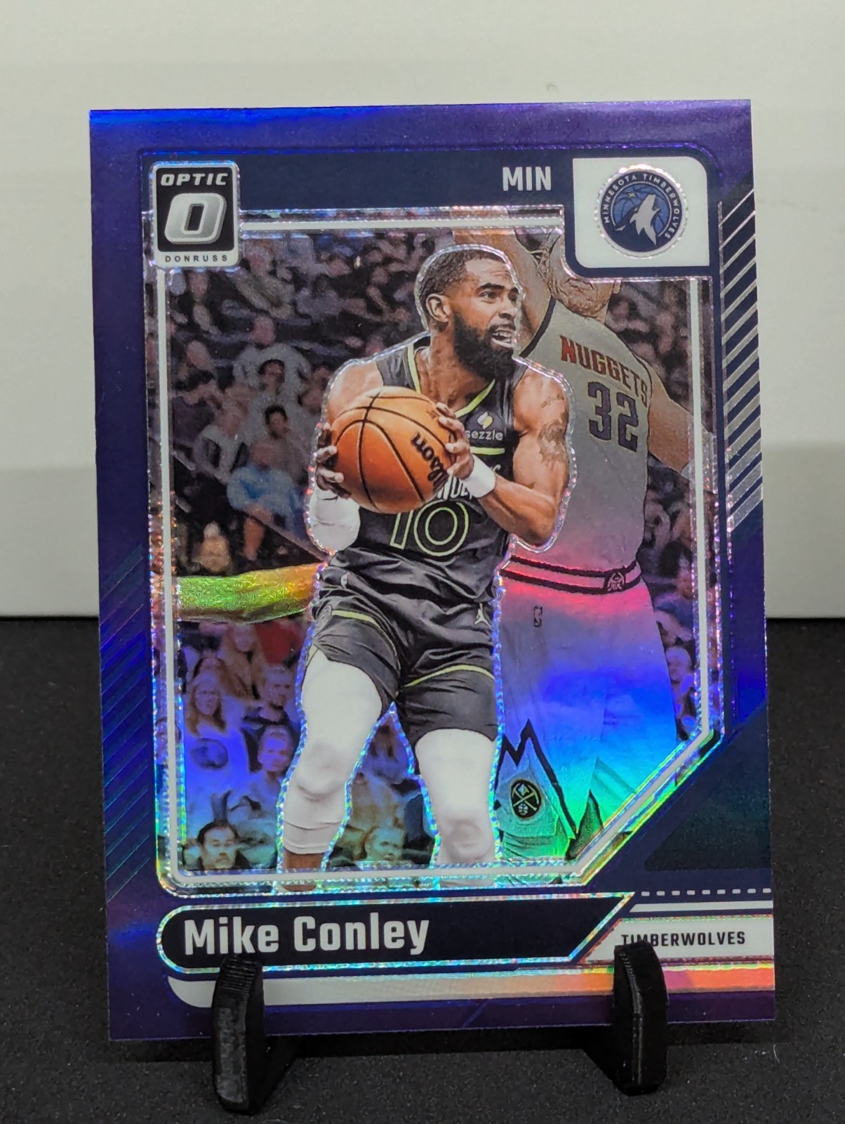 Mike Conley 2024-25 Panini Donruss Optic #99 Purple Prizm Timberwolves