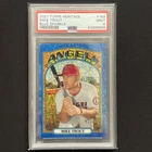 2021 Topps Heritage Mike Trout #169 Chrome Blue Sparkle Refractor PSA 9 Mint MVP