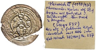 FITZ ALTENBURG HEINRICH IV BRAKTEAT PFENNIG Thieme 838 38mm 0 73g SILBER ±FIT350